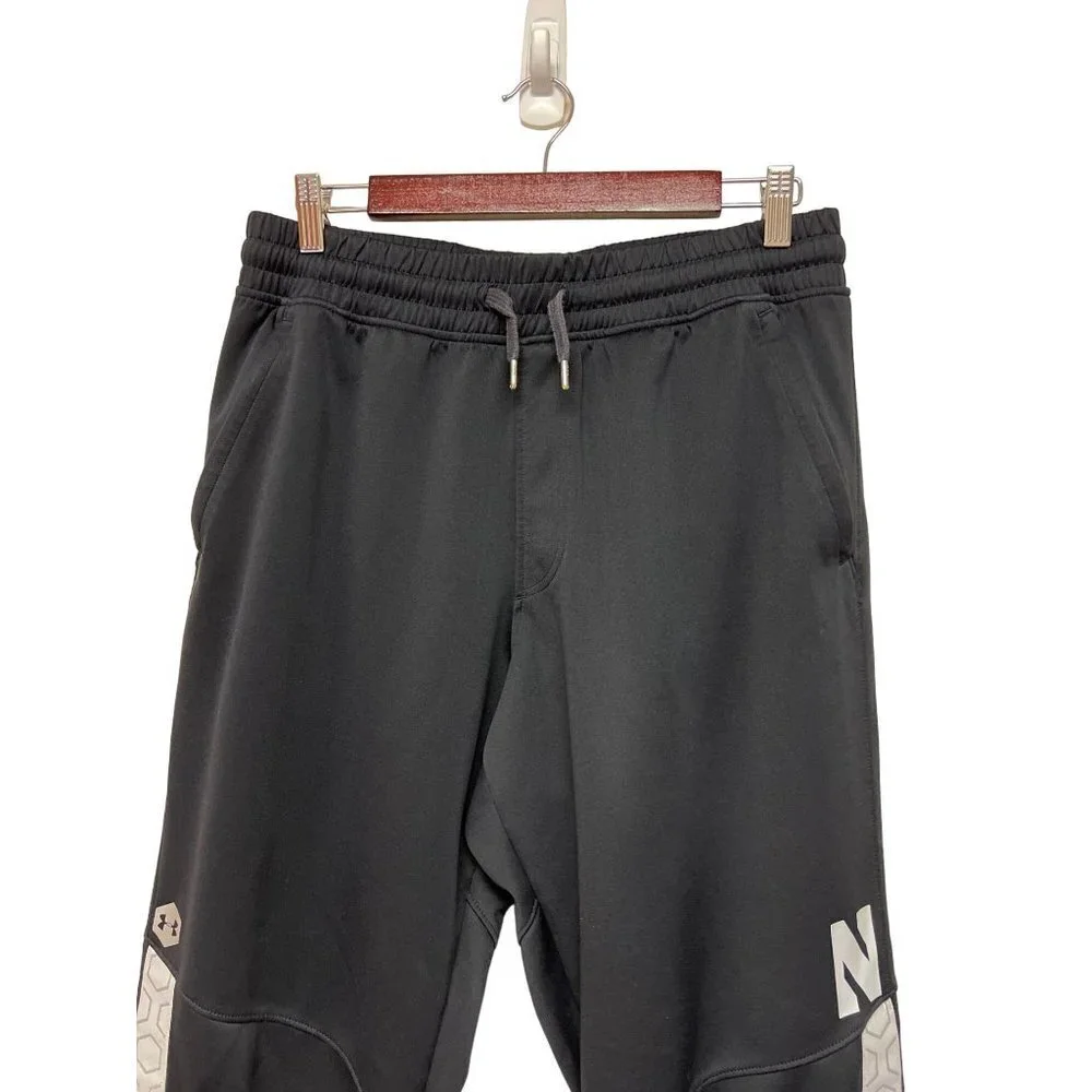 Under Armour  Black White Pull On Warm Up Pants Size Large